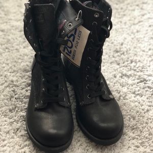 Black Denim Levi Boots